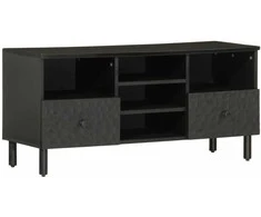 TV staliukas Televizoriaus spintelė, juoda, 100x33x46cm, mango masyvas