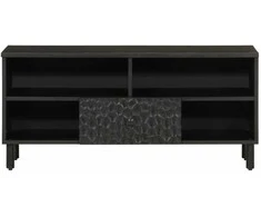 TV staliukas Televizoriaus spintelė, juoda, 100x33x46cm, mango masyvas