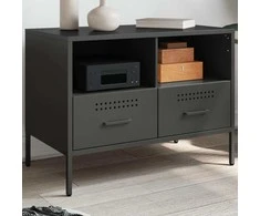 TV staliukas Televizoriaus spintelė, juoda, 68x39x50,5cm, plienas