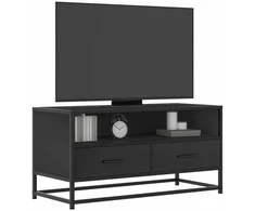 TV staliukas Televizoriaus spintelė, juoda, 80x34,5x40cm, mediena ir metalas