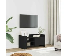 TV staliukas Televizoriaus spintelė, juoda, 80x35x40cm, apdirbta mediena
