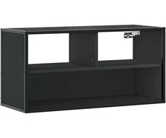TV staliukas Televizoriaus spintelė, juoda, 80x31x39,5cm, mediena/metalas