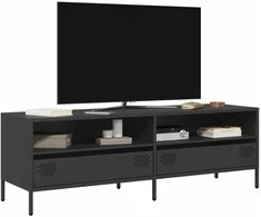 TV staliukas Televizoriaus spintelė, juoda, 135x39x43,5cm, plienas
