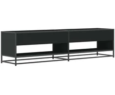 TV staliukas Televizoriaus spintelė, juoda, 180,5x40x46cm, apdirbta mediena
