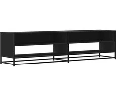 TV staliukas Televizoriaus spintelė, juoda, 180,5x40x46cm, apdirbta mediena
