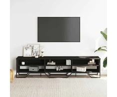 TV staliukas Televizoriaus spintelė, juoda, 180x34x41cm, apdirbta mediena