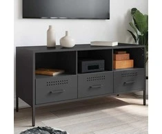 TV staliukas Televizoriaus spintelė, juoda, 100,5x39x50,5cm, plienas