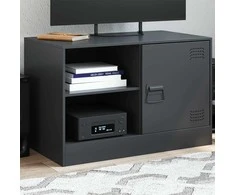 TV staliukas Televizoriaus spintelė, juoda, 67x39x44cm, plienas