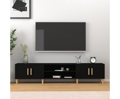 TV staliukas Televizoriaus spintelė, juoda, 180x31,5x40cm, apdirbta mediena