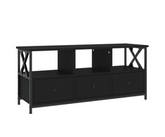 TV staliukas Televizoriaus spintelė, juoda, 102x33x45cm, mediena ir geležis