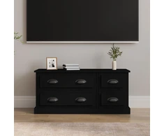 TV staliukas Televizoriaus spintelė, juoda, 100x35,5x45cm, apdirbta mediena