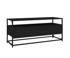 TV staliukas Televizoriaus spintelė, juoda, 100x35x45cm, apdirbta mediena