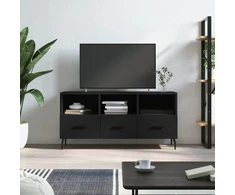 TV staliukas Televizoriaus spintelė, juoda, 102x36x50cm, apdirbta mediena