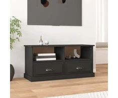 TV staliukas Televizoriaus spintelė, juoda, 93x35,5x45cm, apdirbta mediena