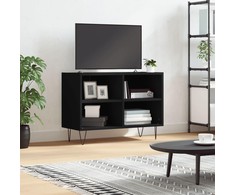 TV staliukas Televizoriaus spintelė, juoda, 69,5x30x50cm, apdirbta mediena
