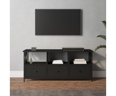 TV staliukas Televizoriaus spintelė, juoda, 102x33x45cm, mediena ir geležis