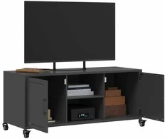 TV staliukas Televizoriaus spintelė, juoda, 100,5x39x43,5cm, plienas