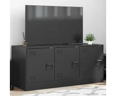 TV staliukas Televizoriaus spintelė, juodos spalvos, 99x39x44cm, plienas