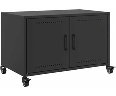 TV staliukas Televizoriaus spintelė, juodos spalvos, 68x39x43,5cm, plienas