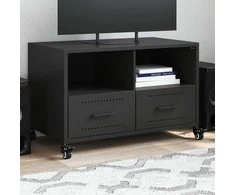 TV staliukas Televizoriaus spintelė, juodos spalvos, 68x39x43,5cm, plienas