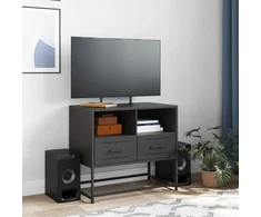 TV staliukas Televizoriaus spintelė, juodos spalvos, 68x39x60,5cm, plienas