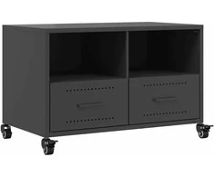 TV staliukas Televizoriaus spintelė, juodos spalvos, 68x39x43,5cm, plienas
