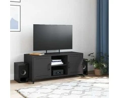 TV staliukas Televizoriaus spintelė, juoda, 100,5x39x43,5cm, plienas