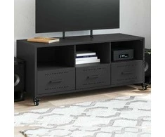 TV staliukas Televizoriaus spintelė, juoda, 100,5x39x43,5cm, plienas