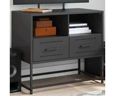 TV staliukas Televizoriaus spintelė, juodos spalvos, 68x39x60,5cm, plienas