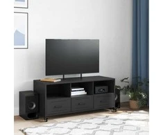 TV staliukas Televizoriaus spintelė, juoda, 100,5x39x43,5cm, plienas