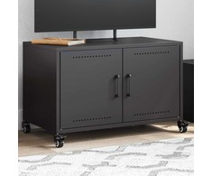 TV staliukas Televizoriaus spintelė, juodos spalvos, 68x39x43,5cm, plienas