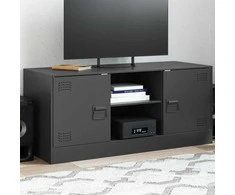 TV staliukas Televizoriaus spintelė, juodos spalvos, 99x39x44cm, plienas