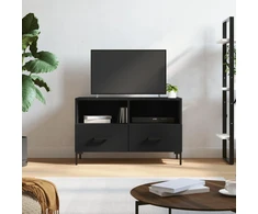 TV staliukas Televizoriaus spintelė, juodos spalvos, 80x36x50cm, mediena