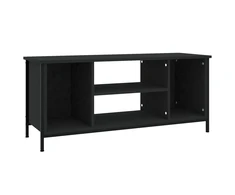 TV staliukas Televizoriaus spintelė, juodos spalvos, 102x35x45cm, mediena