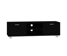 TV staliukas Televizoriaus spintelė, juodos spalvos, 140x40,5x35cm, mediena