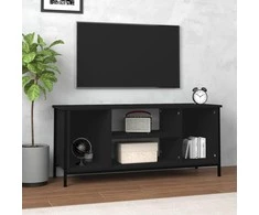 TV staliukas Televizoriaus spintelė, juodos spalvos, 102x35x45cm, mediena