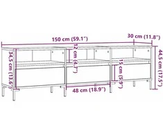 TV staliukas Televizoriaus spintelė, medienos, 150x30x44,5cm, mediena