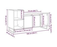 TV staliukas Televizoriaus spintelė, medienos, 100x35x55cm, apdirbta mediena