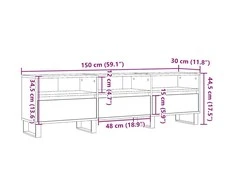 TV staliukas Televizoriaus spintelė, medienos, 150x30x44,5cm, mediena