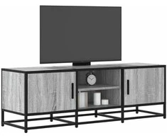 TV staliukas Televizoriaus spintelė, pilka, 120x35x41cm, mediena ir metalas