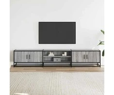 TV staliukas Televizoriaus spintelė, pilka ąžuolo, 210x35x41cm, mediena