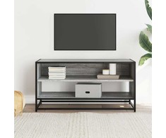 TV staliukas Televizoriaus spintelė, pilka, 91x40x46cm, mediena ir metalas