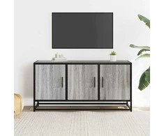 TV staliukas Televizoriaus spintelė, pilka, 100x35x50cm, mediena ir metalas
