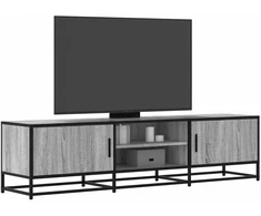 TV staliukas Televizoriaus spintelė, pilka, 160x35x41cm, mediena ir metalas