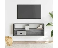 TV staliukas Televizoriaus spintelė, pilka, 100x31x39,5cm, mediena/metalas