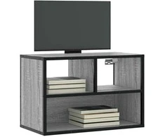 TV staliukas Televizoriaus spintelė, pilka, 60x31x39,5cm, mediena ir metalas