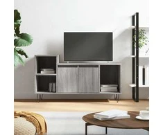 TV staliukas Televizoriaus spintelė, pilka ąžuolo, 100x35x55cm, mediena