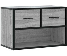 TV staliukas Televizoriaus spintelė, pilka, 60x31x39,5cm, mediena ir metalas