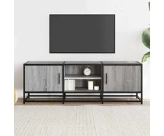 TV staliukas Televizoriaus spintelė, pilka, 120x35x41cm, mediena ir metalas