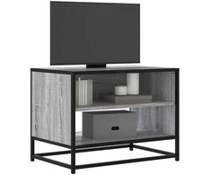 TV staliukas Televizoriaus spintelė, pilka, 61x40x46cm, mediena ir metalas